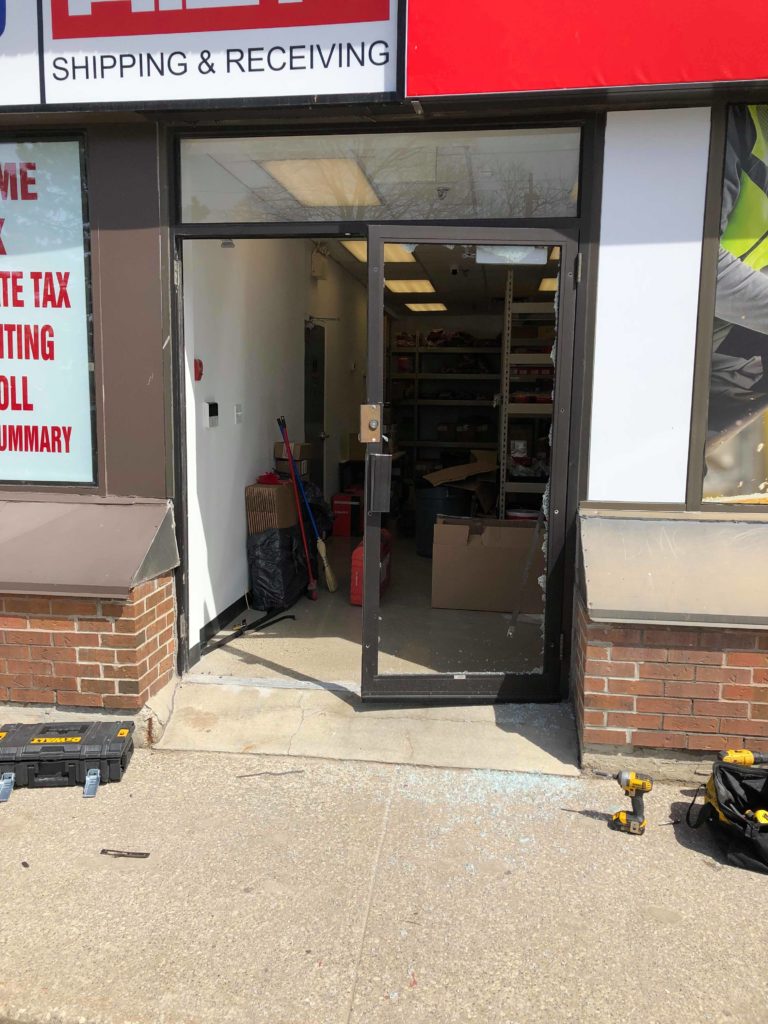 Toronto Commercial Storefront Glass Door Repair
